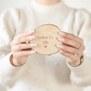 Podkładka drewniana pod kubek - Kocham Cię Tato