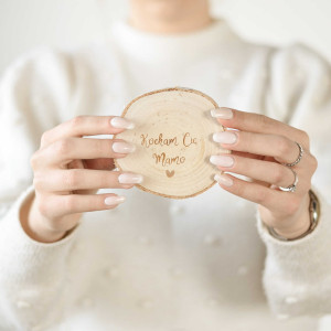 Podkładka drewniana pod kubek - Kocham Cię Mamo
