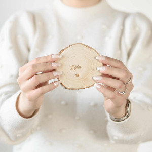 Podkładka drewniana pod kubek - Żona