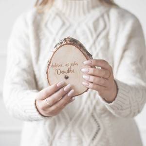 Podkładka drewniana pod kubek - Dobrze, że jesteś Dziadku