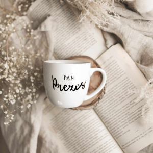 Biały kubek porcelanowy 300 ml - napis pani prezes dla szefowej na Dzień Szefa