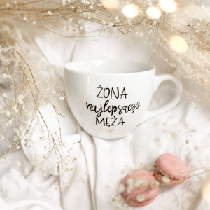 Kubek 500 ml - Żona najlepszego męża ZŁOTE SERCE