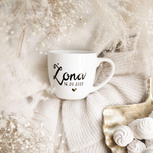 Kubek 300 ml - Żona z datą ZŁOTE SERCE