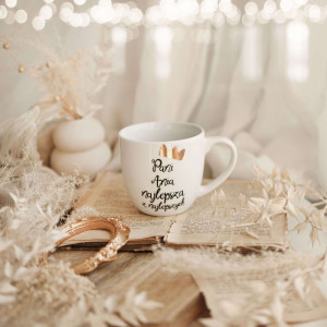 Biały kubek porcelanowy 300 ml - napis Pani najlepsza z najlepszych dla nauczycielki na Dzień Nauczyciela