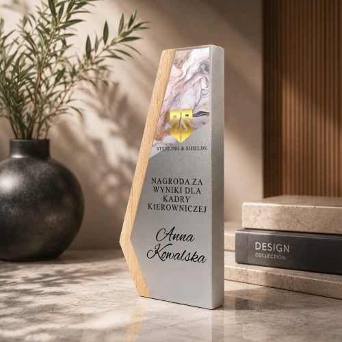Statuetka biznesowa z nadrukiem dla pracownika - Ambicja