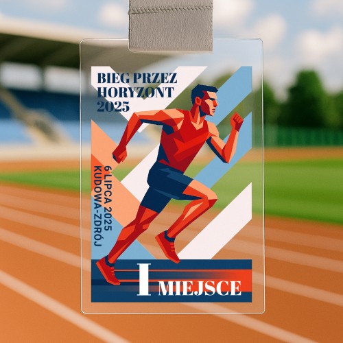 Medal sportowy z nadrukiem 10 sztuk - Zwycięski bieg