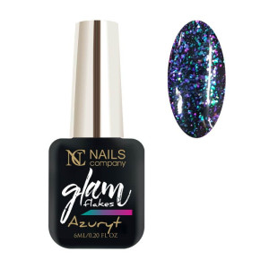 Lakier hybrydowy - Glam Flakes Azuryt