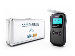 Alkomat elektrochemiczny policejny Alkohit X60 w skrzyneczce aluminiowej