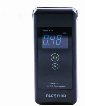 Alkomat PRO x-5 z platynowym sensorem marki AlcoFind+ kalibracje