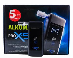 Alkomat PRO X-5+ Plus z platynowym sensorem marki AlcoFind + kalibracje