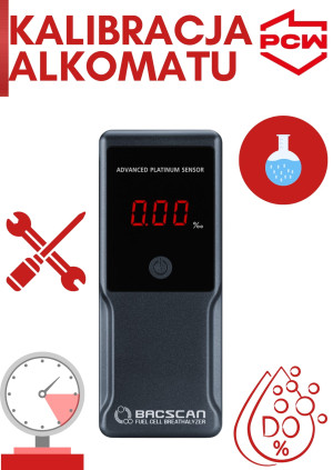 Kalibracja alkomatu BACscan F-50 ultra certyfikat kalibracji