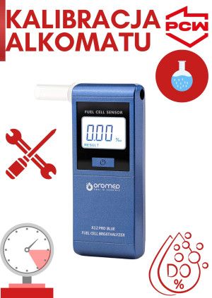 Kalibracja alkomatu Oromed model X12 navy blue pro +świadectwo kalibracji