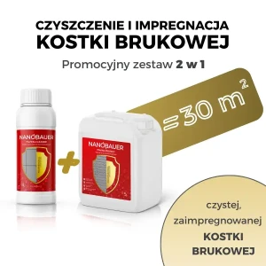 Impregnat do kostek brukowych - NANOBAUER® PAVING PROTECT 5L + Paving Cleaner 1L