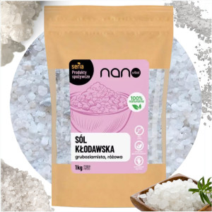 Sól Kłodawska Różowa Gruboziarnista Niejodowana Nanovital 1 kg