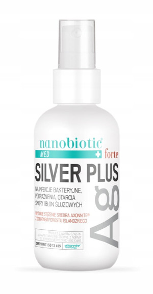 Srebro Koloidalne na Rany Nanobiotic Silver PLUS Forte MED 75 ml