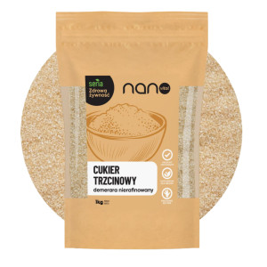 Cukier Trzcinowy Demerara Nierafinowany Naturalny Nanovital 1 kg