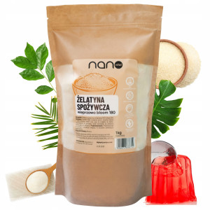 Żelatyna Spożywcza Wieprzowa 180 Bloom Nanovital 1 kg
