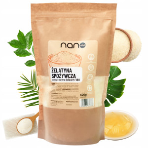 Żelatyna Spożywcza Wieprzowa 180 Bloom Nanovital 500 g