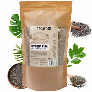 Nasiona Chia Szałwia Hiszpańska Naturalne Nanovital 1 kg