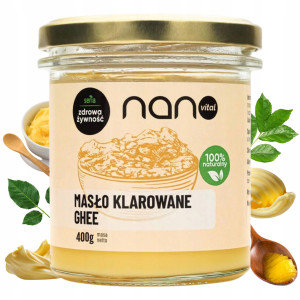 Masło Klarowane Ghee Polskie Bez Laktozy Keto Nanovital 400 g