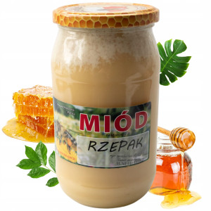 Miód Rzepakowy Naturalny Nektarowy 1100 g