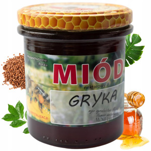 Miód Gryczany Naturalny Nektarowy 420 g