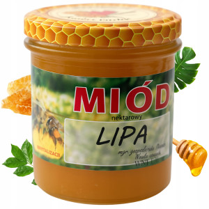 Miód Lipowy Naturalny Nektarowy 420 g