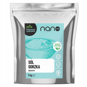 Sól Epsom do Kąpieli Gorzka Angielska Siarczan Magnezu Nanovital 5 kg