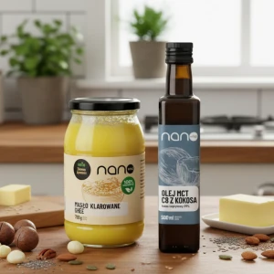 Zestaw Keto Premium - Olej MCT C8 500 ml + Masło Ghee 750 g Nanovital