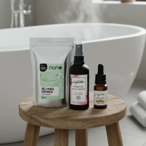 Zestaw SPA - Sól z Morza Martwego + Woda Różana + Olej z Opuncji Nanovital