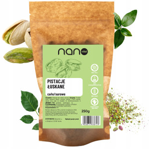 Pistacje Łuskane Surowe Naturalne Nanovital 250 g