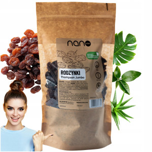 Rodzynki Thompson Jumbo Suszone Naturalne Słodkie Duże Uniwersalne 1 kg