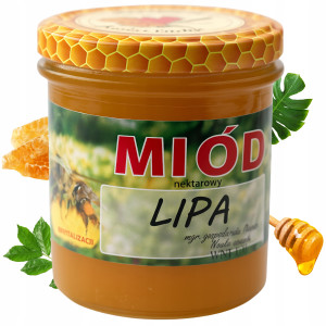 Miód Nektarowy Lipa 1100 g Produkt Pszczeli Naturalny Uniwersalny Wydajny