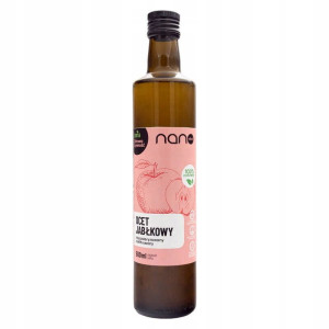 Ocet Jabłkowy Niefiltrowany Niepasteryzowany 5% Nanovital 500 ml