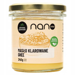 Masło Klarowane Ghee Polskie Bez Laktozy Keto Nanovital 240 g