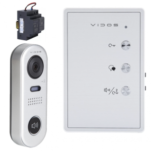 VIDOS S1001 + U1011-2 | wideodomofon + stacja bramowa + monitor + zasilacz