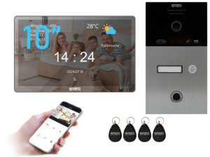 Lustrzany 5TECH Virgo One PLUS(M) 10'' FHD | 82253 | Wideodomofon 2-żyłowy cyfrowy WiFi