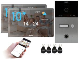Lustrzany 5TECH 2x Virgo One PLUS(M) 10'' FHD | 82253 | Wideodomofon 2-żyłowy cyfrowy WiFi