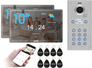 Lustrzany 5TECH 2x Virgo One PLUS(M) 10'' FHD | 82222-2 | Wideodomofon 2-żyłowy cyfrowy WiFi