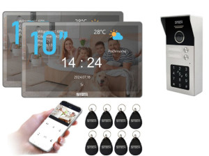 Lustrzany 5TECH 2x Virgo One PLUS(M) 10'' FHD | 82225-2 | Wideodomofon 2-żyłowy cyfrowy WiFi