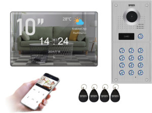Lustrzany 5TECH VERUS One PLUS(M) 10'' FHD | 84222 | Wideodomofon 2-żyłowy cyfrowy WiFi