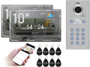 Lustrzany 5TECH 2x VERUS One PLUS(M) 10'' FHD | 84222-2 | Wideodomofon 2-żyłowy cyfrowy WiFi