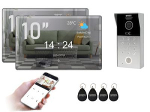 5TECH | Lustrzany Wideodomofon WiFi FHD 84225 + 2x Monitory VERUS PLUS 10''