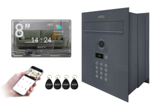 5TECH | Lustrzany Wideodomofon WiFi FHD 84218G + Monitor VERUS PLUS 8''