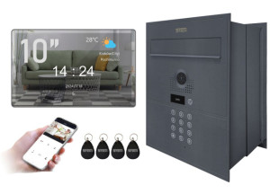 5TECH | Lustrzany Wideodomofon WiFi FHD 84218G + Monitor VERUS PLUS 10''
