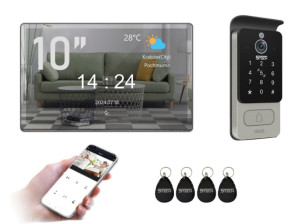 5TECH | Lustrzany Wideodomofon WiFi FHD 84228 + Monitor VERUS PLUS 10''