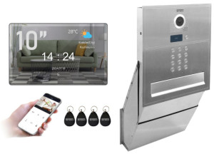 5TECH | Lustrzany Wideodomofon WiFi FHD 84218-2 + Monitor VERUS PLUS 10''