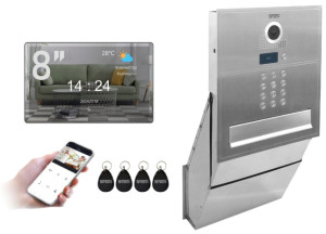5TECH | Lustrzany Wideodomofon WiFi FHD 84218-2 + Monitor VERUS PLUS 8''