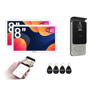 Wideodomofon 2-żyłowy 8'' 2x Virgo One PLUS (W) 82228C -  5TECH - WiFi FHD