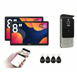 Wideodomofon 2-żyłowy 8'' 2x Virgo One PLUS (B) 82228C - 5TECH - WiFi FHD